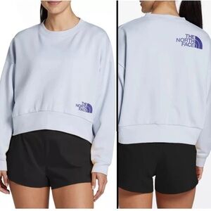 The North Face Oversized Horizon Fleece Crew Sweatshirt Dusty Periwinkle Large